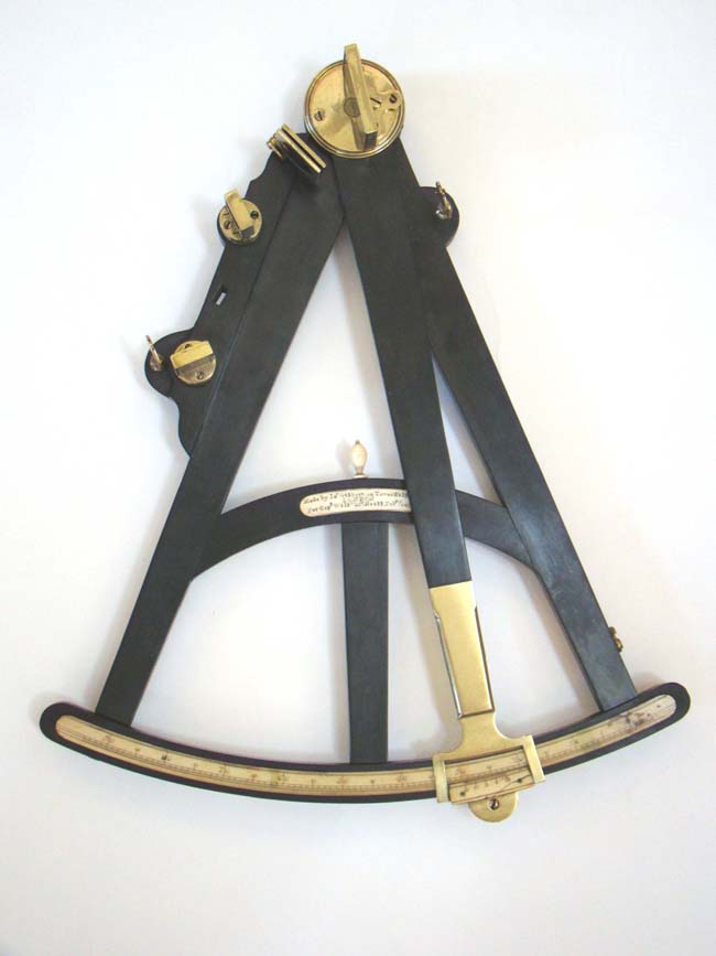A Fine and Early Ebony Octant inscribed 'Made by John Gilbert on Tower Hill, London, for Capt. William McNeill, February 20, 1766.'